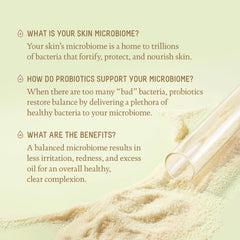 Biossance Squalane + Probiotic Gel Moisturizer spread shows gentle redness relief.