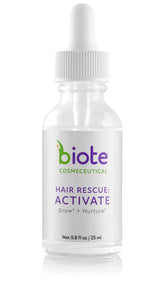 Biote Hair Rescue Activate bottle front view for daily scalp care and potential fullness