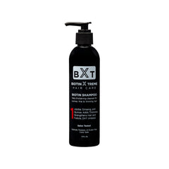 Biotin X Treme Hair shampoo bottle on display, color-safe formula for everyday use.