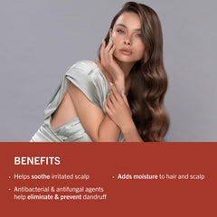 Biotop Professional 02 Eco Dandruff Shampoo chamomile ingredients provide calming scalp relief.