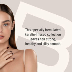 Biotop Professional 700 keratin kale application shot highlighting deep hydration for dry hair.