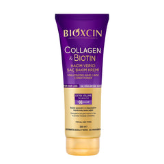 BIOXCIN Collagen Biotin Volume Hair Cream bottle boosts fullness