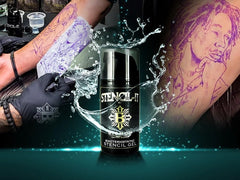 Stencil-It gel being applied on skin for accurate tattoo planning