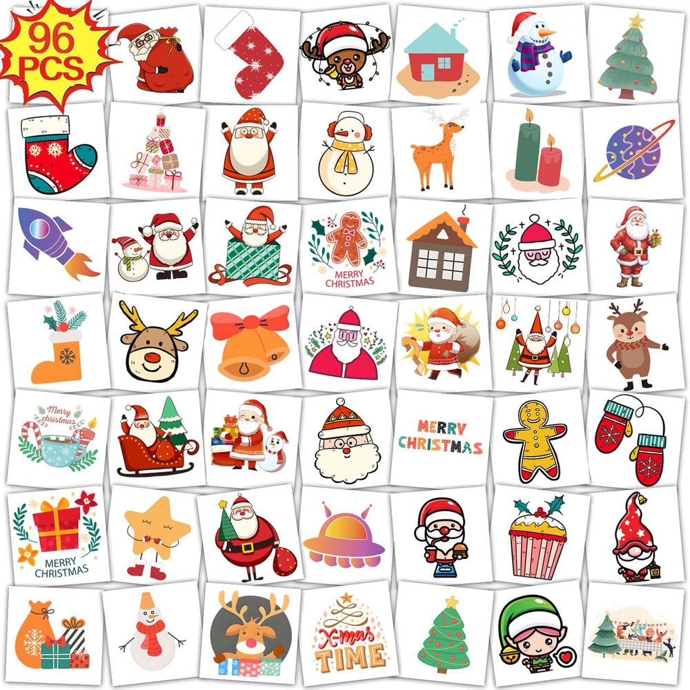 Bisonful kids' Christmas pattern temporary tattoo for festive fun