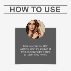 BITYEYE Hair Growth Spray application on hair demonstrates easy, non-greasy daily use