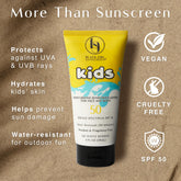 Black Girl Sunscreen Kids shows clear sunscreen on melanin-rich skin.