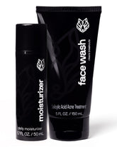 Black Wolf Charcoal Powder Face Wash bottle with pour spout for deep cleansing.