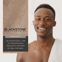 Blackstone deodorant sandalwood aluminum-free ingredients detail for sensitive skin.