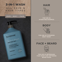 Blackstone ocean blue packaging label shot emphasizes USA-made formula.
