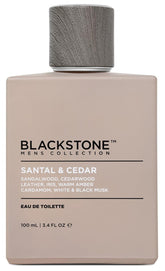 Blackstone Santal and Cedar bottle front view for everyday refined confidence.