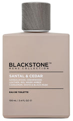Blackstone Santal and Cedar bottle front view for everyday refined confidence.