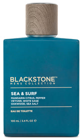 Blackstone Sea and Surf bottle front shows fresh coastal notes for daily confidence.