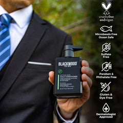 Dispensing pump of Blackwood For Men conditioner for easy daily use