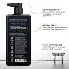 Blackwood For Men bottle pour shows rich lather for oil control.