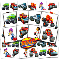 Blaze Monster Machines tattoos by Blaze; 72 perforated designs for quick party favors.