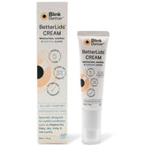 BlinkBetter Restore Eyelid Cream jar delivers lightweight hydration for sensitive eyelid skin.