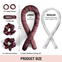 BLINKEEN satin scrunchies burgundy securely hold curls