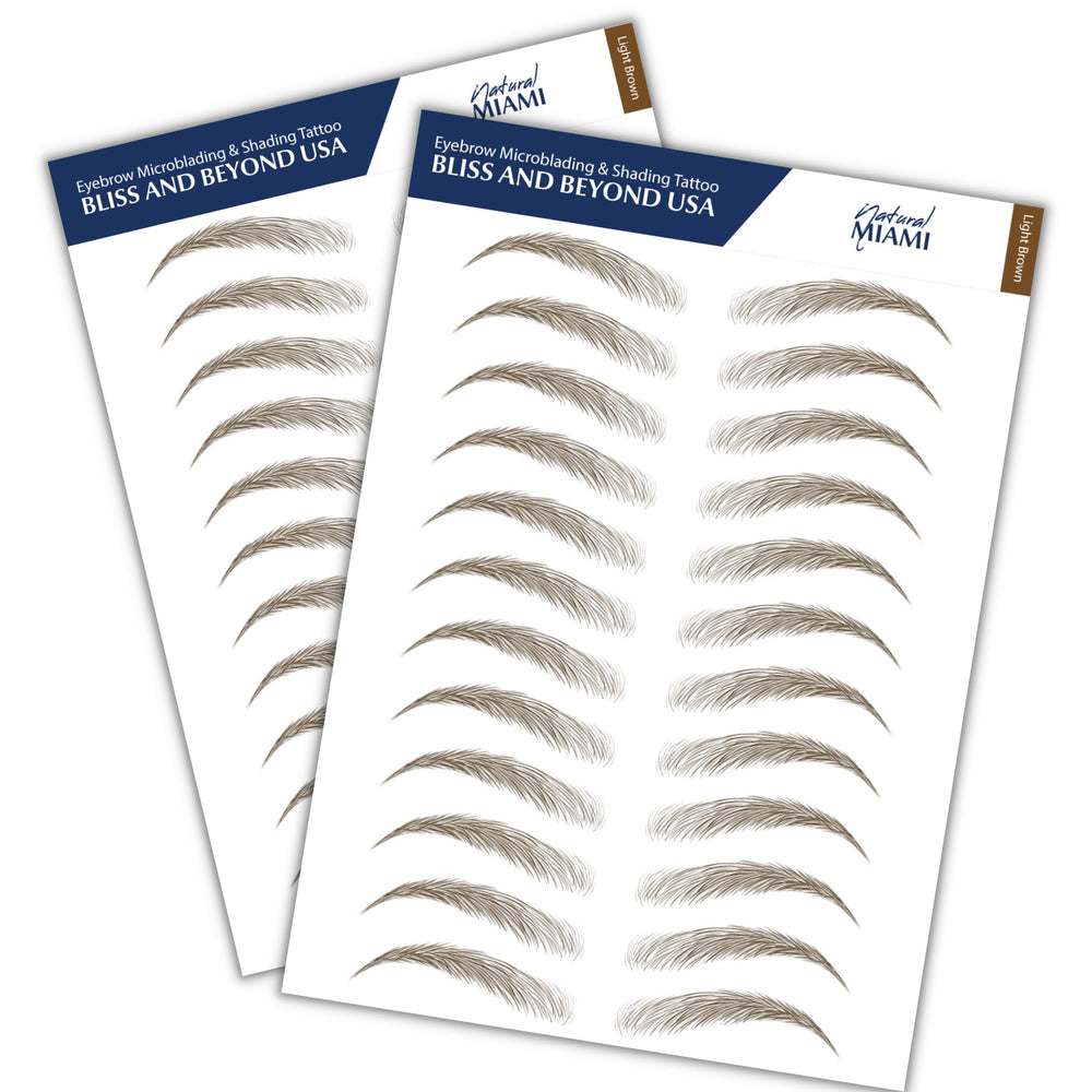 Bliss and Beyond USA eyebrow sticker in Natural Miami shade for a seamless brow look