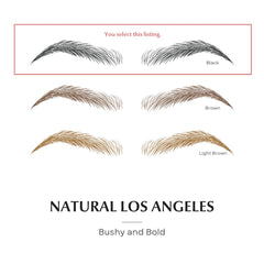 Close-up of real hair-stroke effect from Bliss and Beyond USA tinted brows.
