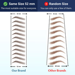 Bliss and Beyond USA same-size brow tattoos ensure easy pairing across all pairs