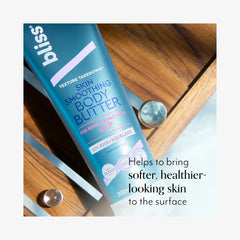 Bliss Body Butter smoothing on skin demonstrates texture improvement for rough areas