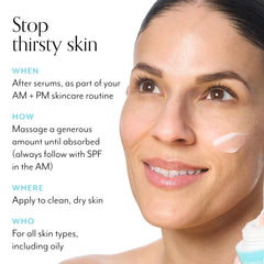 Bliss Drench & Quench four-hyaluronic-acids graphic showcases multi-weight hydration.