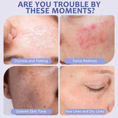 BlissAura five-weight hyaluronic acid molecules provide deep hydration without heaviness.