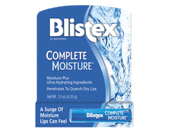 Blistex Complete Moisture lip balm stick delivering deep hydration for dry lips.
