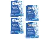 Blistex Complete Moisture lip balm four-pack, front view for convenience.