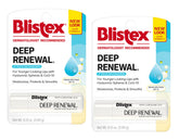 Blistex Deep Renewal lip balm tube showing SPF 15 protection and hydration.
