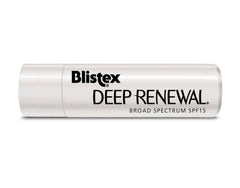 Blistex Deep Renewal lip balm pack-4 application shows easy, smooth lip coverage.