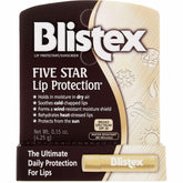 Blistex Five Star SPF 30 lip balm pack in view, emphasizing convenient daily protection.