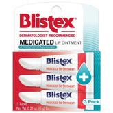 Blistex Medicated Lip Ointment tube front for dryness relief.