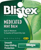 Blistex Medicated Mint Balm SPF 15 pack of nine tubes for on-the-go lip protection and soothing relief.
