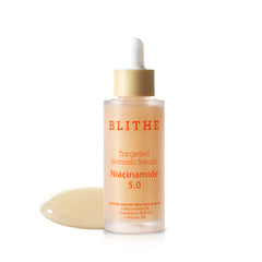 BLITHE Niacinamide serum bottle showing dark spot care potential