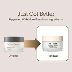 BLITHE Pressed Serum cream texture shown for smooth, fast absorption