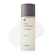 BLITHE Vital Treatment bottle promotes fresh, clarified skin after cleansing.