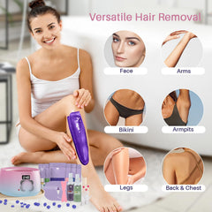 BLITZWAX bikini-area waxing showing precise hair removal for sensitive zones.