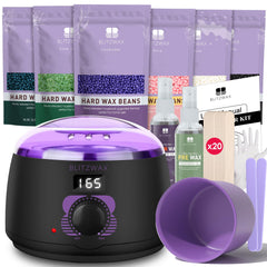 BLITZWAX Brazilian wax kit with bean collection for smoother skin.