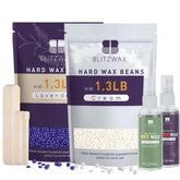 BLITZWAX lavender beads pack shot for gentle hair removal