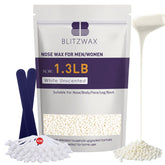 BLITZWAX unscented hard wax beads for home use, 1.3 lb, smooth results.