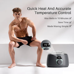 BLITZWAX wax warmer with digital display heats quickly for precise temperature