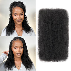 BLL Afro Kinkys bulk hair 16-inch pack for mini twists and loc extensions.