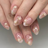 Bloazife 24-piece flower press-on nails kit for quick at-home manicures.