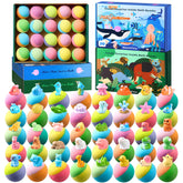 BloomFizzy 40 kids bath bombs boxes highlight ocean and jungle themes for playful baths.