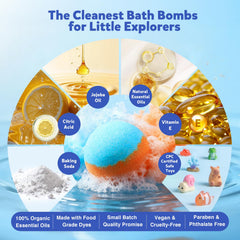 BloomFizzy surprise toys inside bath bombs encourage collection and sharing.