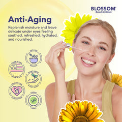 Blossom Vitamin E-rich formula label highlighting skin nourishment.
