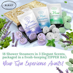 BLRIET peppermint steamer focusing on invigorating cooling sensation during bath routines