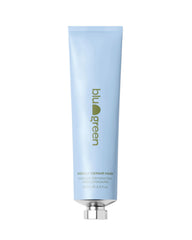 BLU & GREEN Weekly Repair Mask cream texture shows rich, nourishing formula for softer hair.