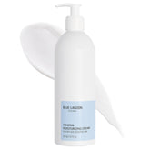 Blue Lagoon Mineral Moisturizing Cream bottle demonstrating lightweight hydration.
